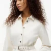 Rochie utilitară din denim cu curele Rochie utilitară din denim cu curele