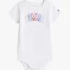 Salopetă multicoloră pentru bebeluși cu logo Tommy Salopetă multicoloră pentru bebeluși cu logo Tommy