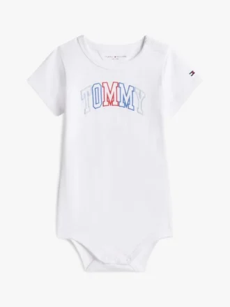 Salopetă multicoloră pentru bebeluși cu logo Tommy