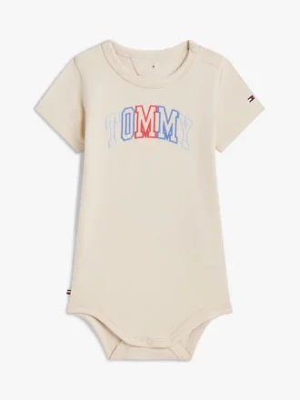 Salopetă multicoloră pentru bebeluși cu logo Tommy