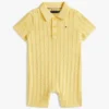 Salopetă polo pentru bebeluși cu tricotaj în relief