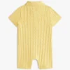 Salopetă polo pentru bebeluși cu tricotaj în relief