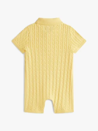 Salopetă polo pentru bebeluși cu tricotaj în relief