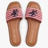 Sandale cu bandă țesută cu monogramă Sandale cu bandă țesută cu monogramă