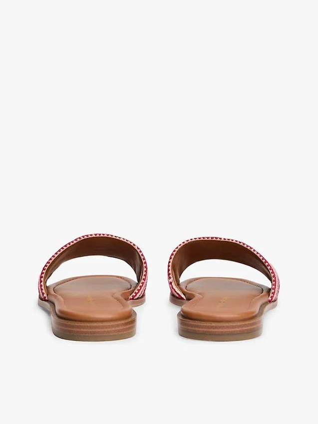Sandale cu bandă țesută cu monogramă Sandale cu bandă țesută cu monogramă