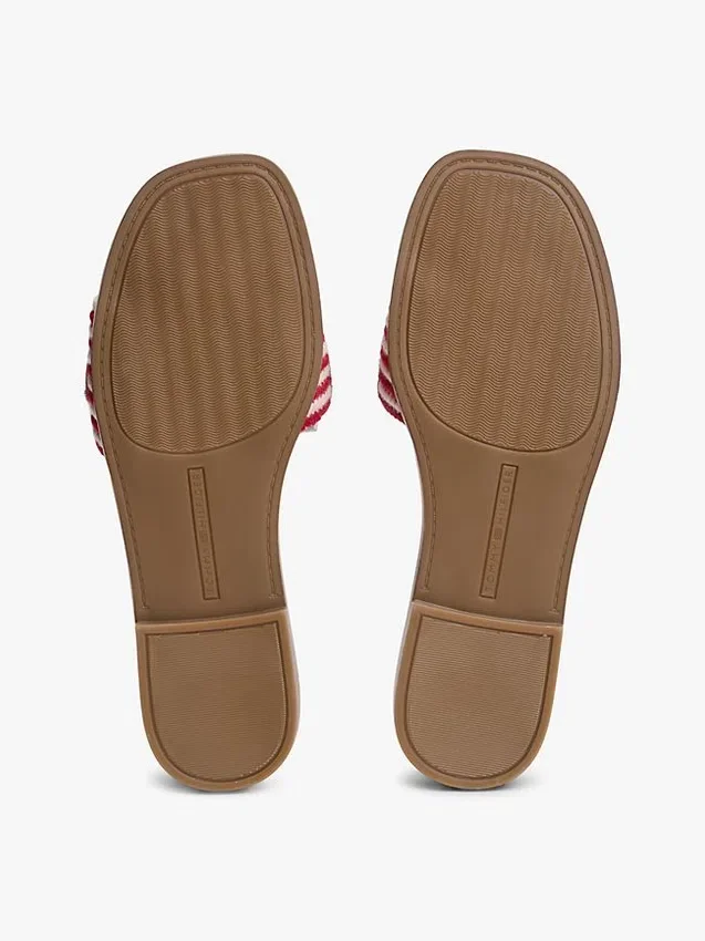 Sandale cu bandă țesută cu monogramă Sandale cu bandă țesută cu monogramă