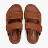 Sandale cu două curele din piele nubuc Sandale cu două curele din piele nubuc