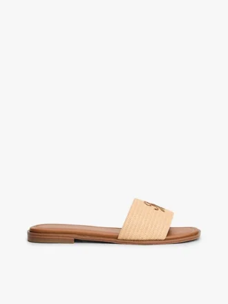 Sandale cu monogramă brodată