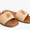 Sandale cu monogramă brodată Sandale cu monogramă brodată