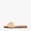 Sandale cu monogramă brodată Sandale cu monogramă brodată