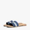 Sandale din denim cu logo din chingă Sandale din denim cu logo din chingă