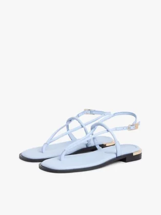 Sandale din piele cu accente metalice