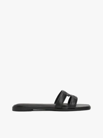 Sandale din piele cu TH Monogram