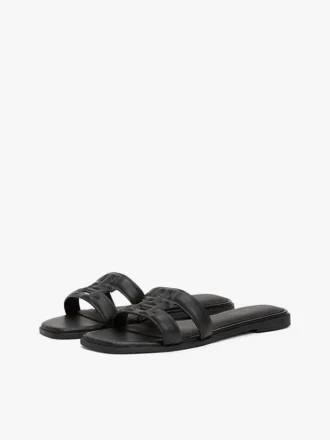 Sandale din piele cu TH Monogram