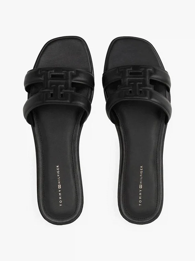 Sandale din piele cu TH Monogram Sandale din piele cu TH Monogram