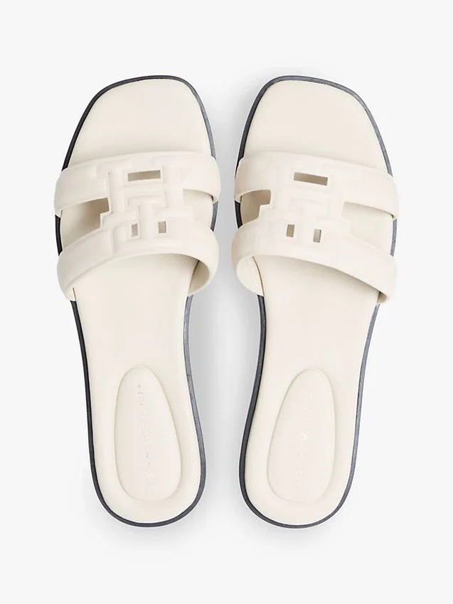 Sandale din piele cu TH Monogram Sandale din piele cu TH Monogram