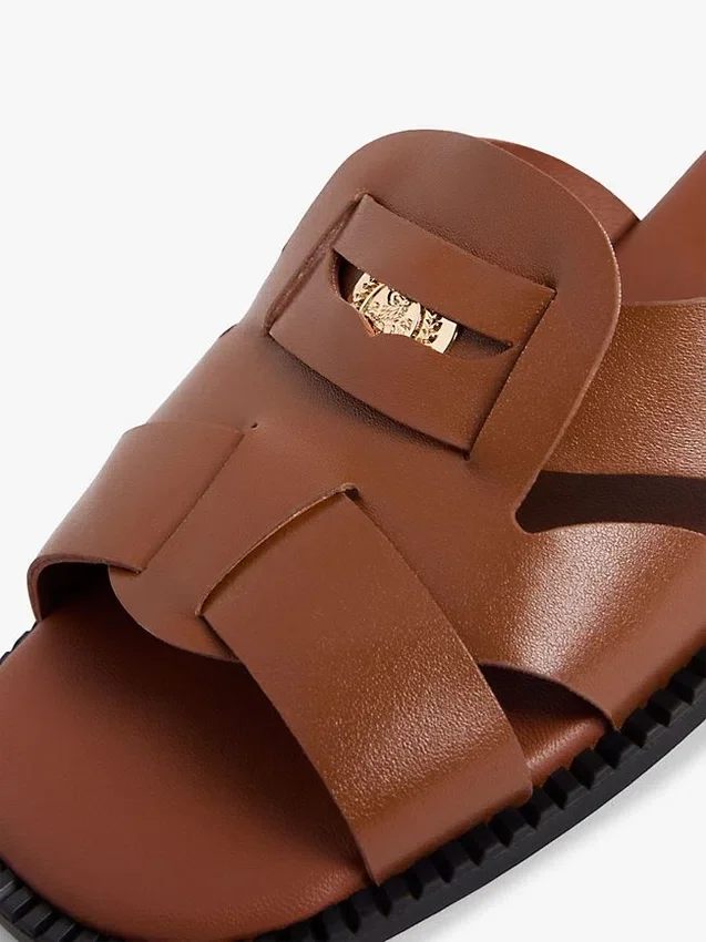 Sandale din piele tip mocasin Sandale din piele tip mocasin