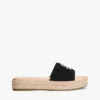 Sandale espadrile cu monogramă brodată Sandale espadrile cu monogramă brodată