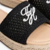 Sandale espadrile cu monogramă brodată Sandale espadrile cu monogramă brodată