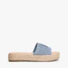 Sandale espadrile cu monogramă script Sandale espadrile cu monogramă script