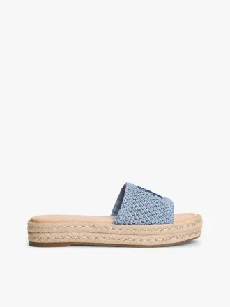 Sandale espadrile cu monogramă script