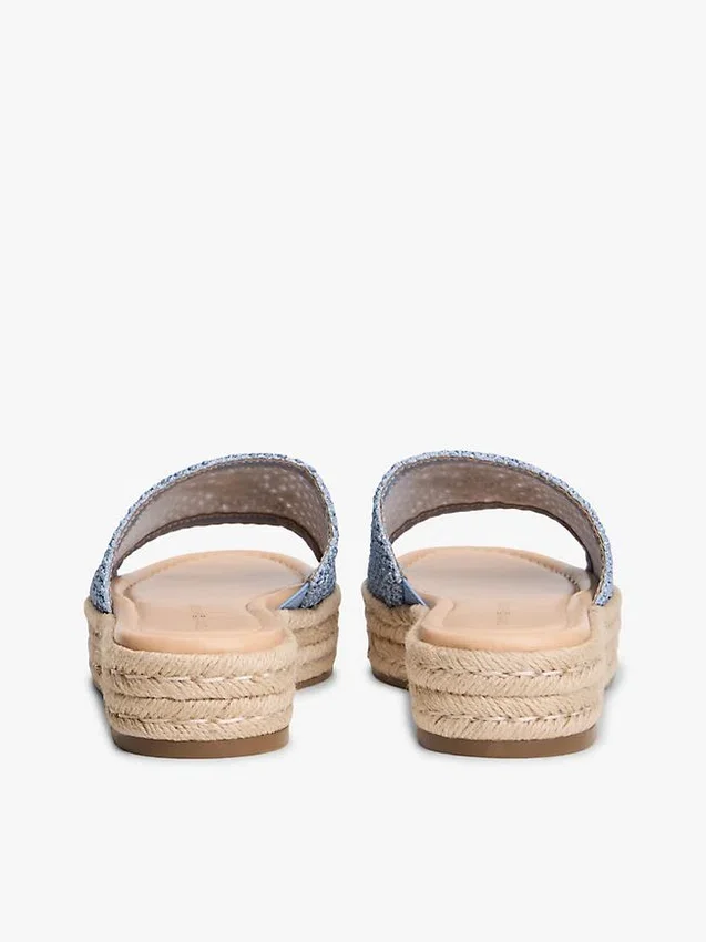 Sandale espadrile cu monogramă script Sandale espadrile cu monogramă script