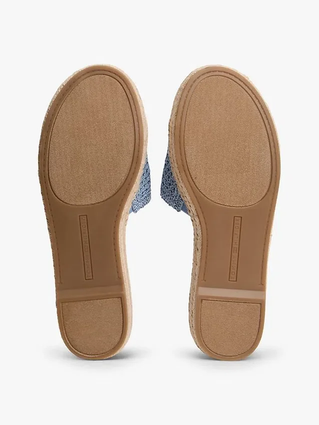 Sandale espadrile cu monogramă script Sandale espadrile cu monogramă script