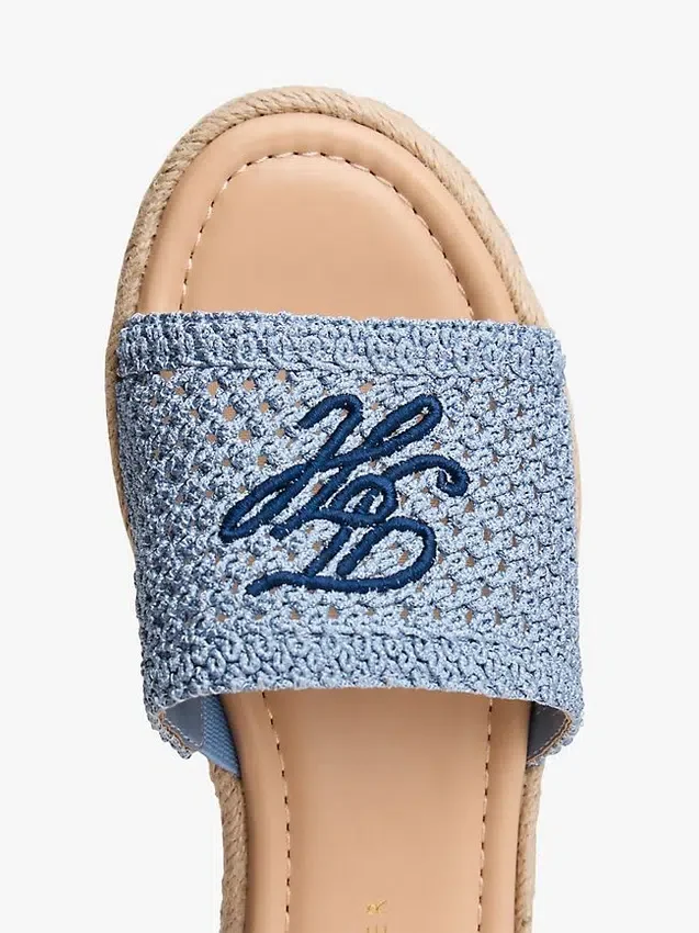 Sandale espadrile cu monogramă script Sandale espadrile cu monogramă script