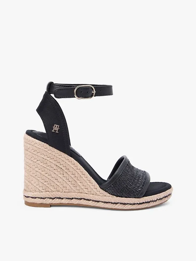 Sandale espadrile cu talpă înaltă din rafie Sandale espadrile cu talpă înaltă din rafie
