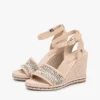 Sandale espadrile cu talpă înaltă din rafie Sandale espadrile cu talpă înaltă din rafie