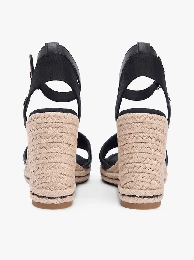 Sandale espadrile cu talpă înaltă din rafie Sandale espadrile cu talpă înaltă din rafie