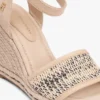 Sandale espadrile cu talpă înaltă din rafie Sandale espadrile cu talpă înaltă din rafie