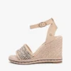 Sandale espadrile cu talpă înaltă din rafie Sandale espadrile cu talpă înaltă din rafie