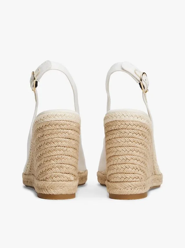 Sandale espadrile cu talpă înaltă și baretă în spate Sandale espadrile cu talpă înaltă și baretă în spate