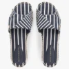 Sandale espadrile din pânză cu dungi Sandale espadrile din pânză cu dungi