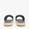 Sandale espadrile din pânză cu dungi Sandale espadrile din pânză cu dungi