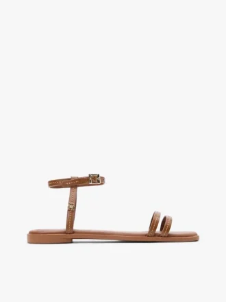 Sandale plate din piele