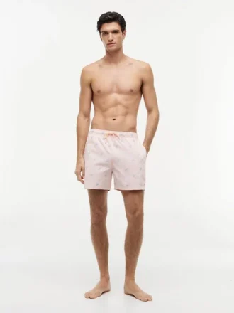 Script Monogram Striped 5″ Swim Trunk