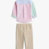 Set cămașă și pantaloni cu dungi pentru bebeluși Set cămașă și pantaloni cu dungi pentru bebeluși