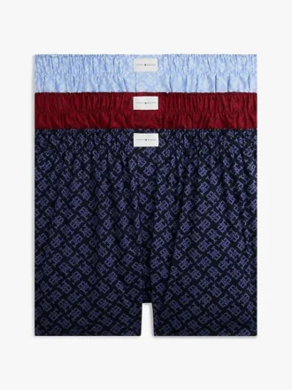 Set de 3 boxeri cu monogramă țesută pe toată suprafața