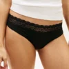 Set de 3 slipuri bikini cu bordură din dantelă Set de 3 slipuri bikini cu bordură din dantelă