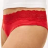 Set de 3 slipuri bikini cu bordură din dantelă Set de 3 slipuri bikini cu bordură din dantelă