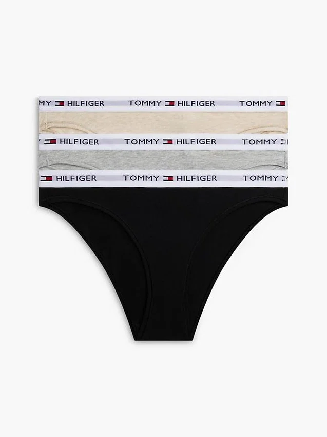 Set de 3 slipuri bikini cu logo Tommy Set de 3 slipuri bikini cu logo Tommy