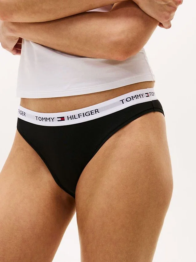 Set de 3 slipuri bikini cu logo Tommy Set de 3 slipuri bikini cu logo Tommy