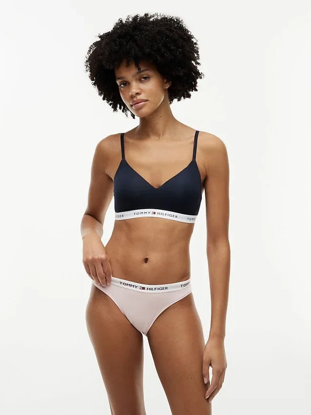 Set de 3 slipuri bikini cu logo Tommy Set de 3 slipuri bikini cu logo Tommy