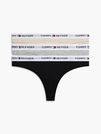 Set de 3 tanga cu logo Tommy