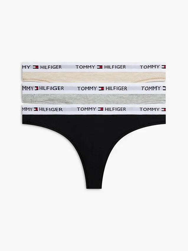 Set de 3 tanga cu logo Tommy Set de 3 tanga cu logo Tommy