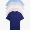 Set de 5 tricouri clasice din bumbac cu guler rotund