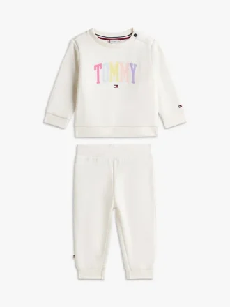 Set de hanorac și pantaloni cu logo Tommy pentru bebeluși