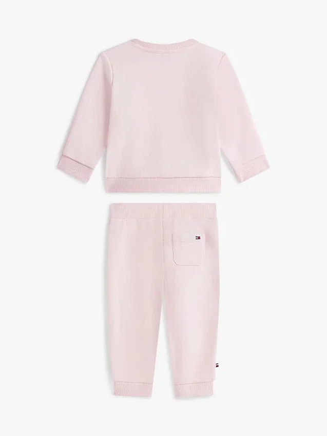 Set de hanorac și pantaloni cu logo Tommy pentru bebeluși Set de hanorac și pantaloni cu logo Tommy pentru bebeluși